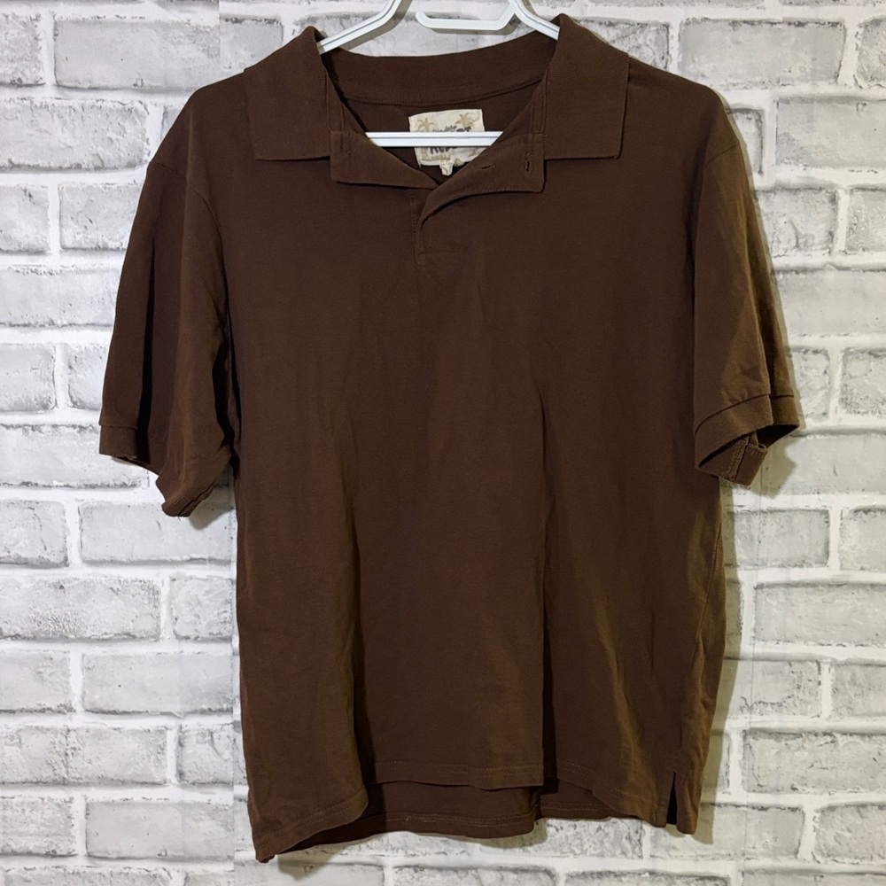 Urban Heritage Brown Short-Sleeve Polo Shirt size medium